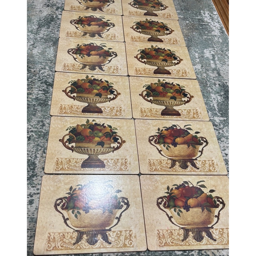 vintage Pimpernel cork-backed table mat "Classic Harvest Gloria Eriksen (12)